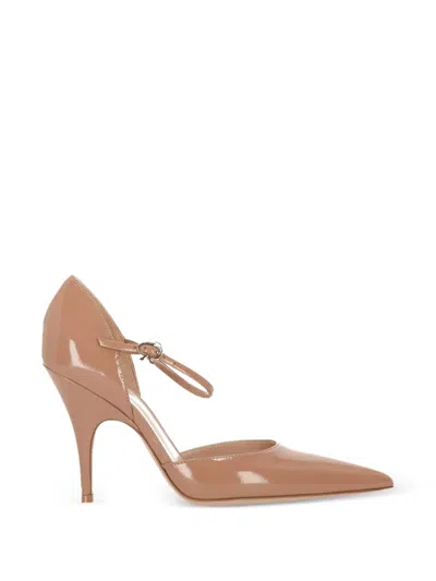 Gianvito Rossi Buckle Strap Heel Pumps In Neutral