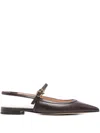 Gianvito Rossi Buckle-strap Pointed-toe Flats In Red