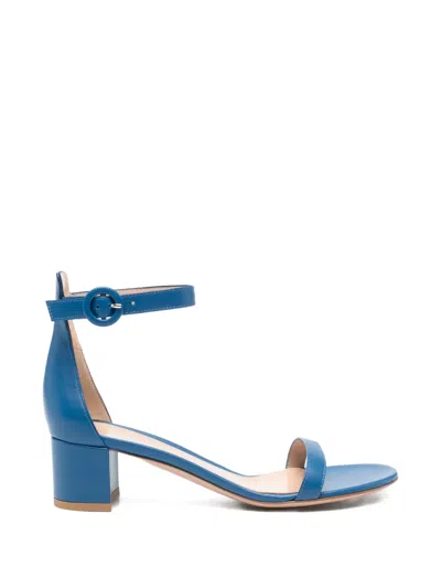Gianvito Rossi Buckle-strap Sandals In Blue