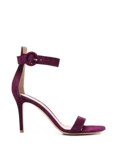 Gianvito Rossi Buckle-fastening Ankle-strap Sandals In Black
