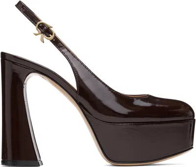 Gianvito Rossi Burgundy Bessie Heels In Bourgogne