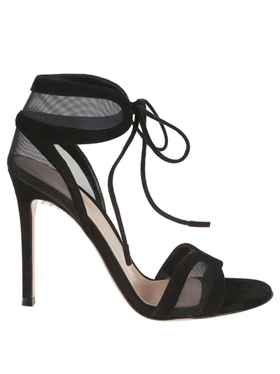 Gianvito Rossi Butterfly Wing-inspired Stiletto Sandals In Suede