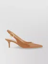 GIANVITO ROSSI CALFSKIN POINTED TOE KITTEN HEEL PUMPS