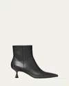Gianvito Rossi Calfskin Zip Ankle Booties