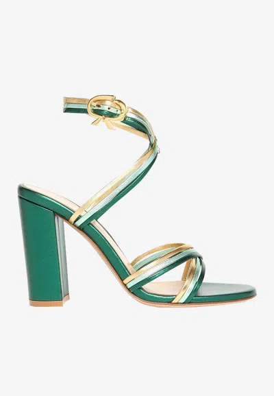 GIANVITO ROSSI CALISSA 85 LEATHER SANDALS