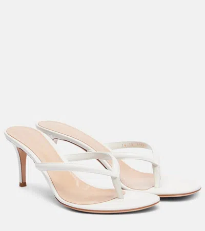 Gianvito Rossi Calypso 70 Leather Thong Sandals In White