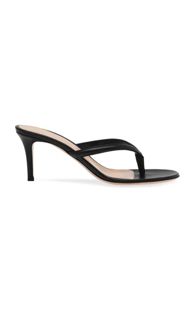 Gianvito Rossi Calypso Leather Sandals In Black