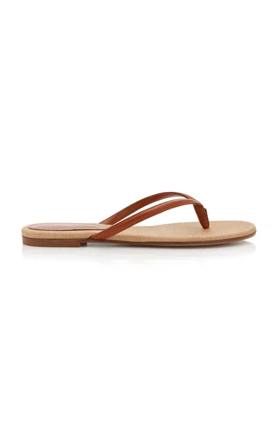 Gianvito Rossi Calypso Leather Thong Sandals In Multi