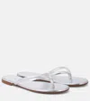 Gianvito Rossi Calypso Metallic Leather Thong Sandals