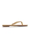 Gianvito Rossi Calypso Metallic Leather Thong Sandals