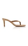 Gianvito Rossi Calypso Suede Thong Sandals In Tan