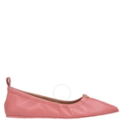 Gianvito Rossi Alina Leather Flat In Pink
