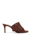 Gianvito Rossi Camoscio Fringe Mule Sandal In Brown