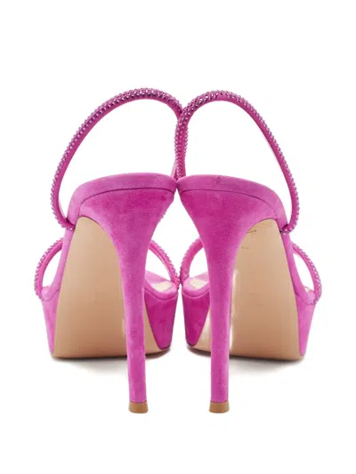 Pre-owned Gianvito Rossi Cannes Suede Sandals In Pink