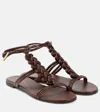 Gianvito Rossi Capua Leather Sandals In Brown