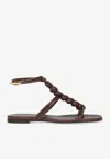Gianvito Rossi Capua Leather Sandals In Brown