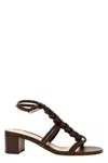Gianvito Rossi Braided Napa T-strap Sandals