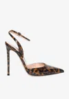 Gianvito Rossi Cara Slingbacks In Leopard Leather In Multicolor