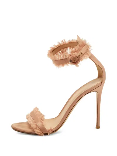 Pre-owned Gianvito Rossi Caribe Fringe Sandals In Pink