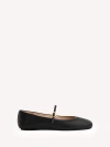 Gianvito Rossi Carla Leather Ballet Flats In Black