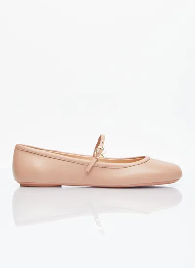 Gianvito Rossi Carla Ballerina Flats In Pink