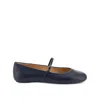 Gianvito Rossi Ankle-strap Fabric Ballet Flat In Blue