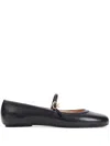 Gianvito Rossi Carla Ballet Flats In Black