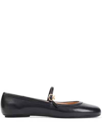 Gianvito Rossi Mary Ribbon 05 Patent Leather Ballet Flats In Black