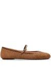 Gianvito Rossi Carla Raffia Ballet Flats In Brown