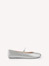 Gianvito Rossi Carla Ballet Flats In Silver