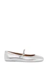 Gianvito Rossi Carla Metallic Leather Mary Jane Flats