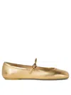 Gianvito Rossi Carla Metallic Leather Ballet Flats