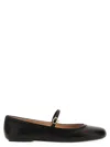 Gianvito Rossi Mary Ribbon Patent Leather Ballet Flats In Black
