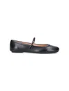 Gianvito Rossi Carla Leather Ballet Flats In Napnero