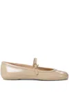 Gianvito Rossi Elegant Leather Ballerinas For Women In Nude