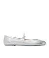 Gianvito Rossi Carla Ballet Flats In Silver