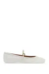 Gianvito Rossi 10mm Carla Soft Leather Ballerina Flats In White