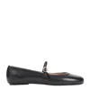 Gianvito Rossi Carla Leather Ballet Flats In Black