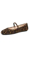 Gianvito Rossi Carla Leopard-print Suede Ballet Flats In Almond Leopard Print