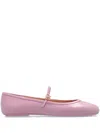 Gianvito Rossi 10mm Carla Soft Leather Ballerina Flats In Pink
