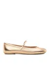 Gianvito Rossi Elegant Ballerina Flats With Ribbon Buckle In Brown
