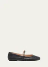 Gianvito Rossi Carla Leather Ballet Flats In Black