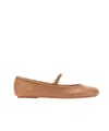 Gianvito Rossi Womens  Carla Ribbon-buckle Leather Flats In Brown