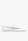 Gianvito Rossi 10mm Carla Soft Leather Ballerina Flats