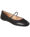Gianvito Rossi Carla Leather Ballet Flats In Black