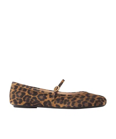 GIANVITO ROSSI CARLA LEOPARD-PATTERN BALLERINA SHOES
