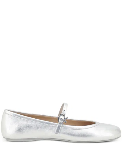 GIANVITO ROSSI GIANVITO ROSSI CARLA NAPPA SILK WASHED BALLERINA
