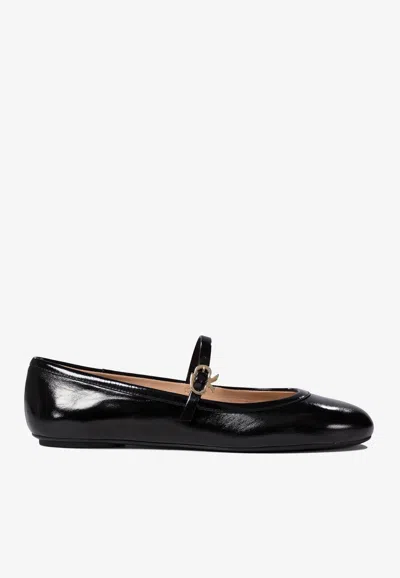 GIANVITO ROSSI CARLA PATENT LEATHER BALLET FLATS
