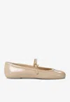 Gianvito Rossi Elegant Leather Ballerinas For Women In Sand