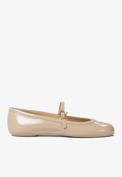 GIANVITO ROSSI CARLA PATENT LEATHER BALLET FLATS